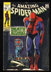 Amazing Spider-Man #75 VG+ 4.5 Death of Silvermane!