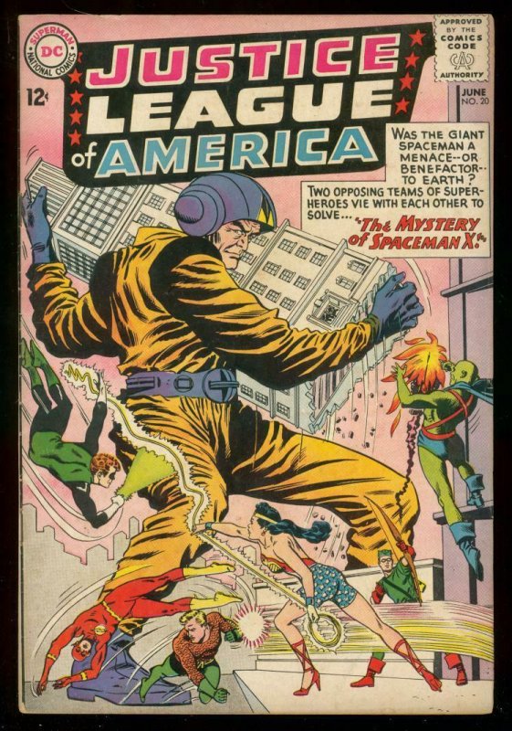 JUSTICE LEAGUE OF AMERICA #20 1963 DC GREEN LANTERN BAT VG