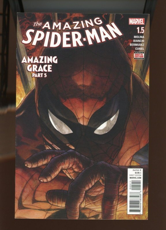 Amazing Spider-Man #1.3, 1.4, 1.5 LOT- Amazing Grace Variants (9.2) 2016