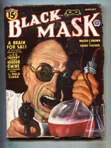 BLACK MASK Jan 1944-POPULAR-MAD DOCTOR-Raphael DeSoto-Pulp Magazine