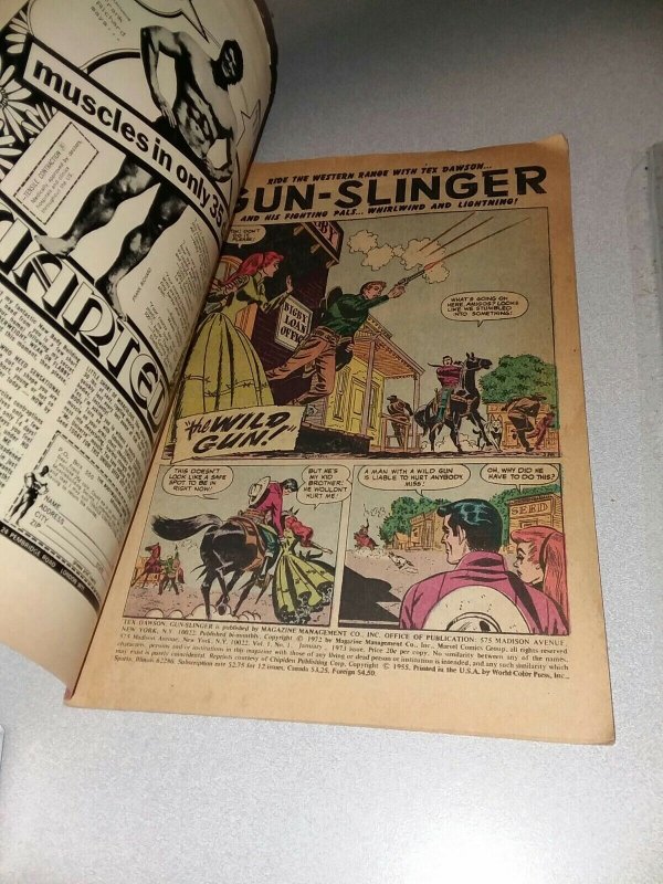 Tex Dawson Gun-Slinger 1 marvel comics 1973 western two gun cult bronze age kid