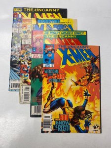 4 Uncanny X-Men MARVEL comic books #306 307 348 351 55 KM15