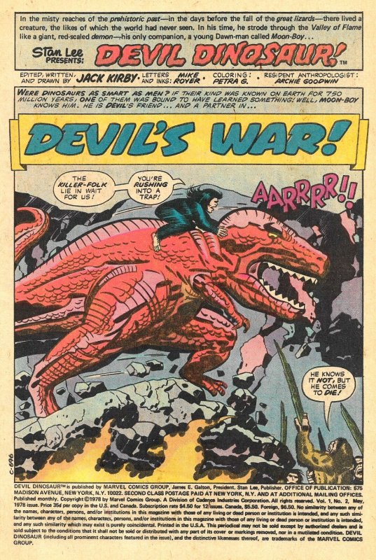 DEVIL DINOSAUR #2, 3, 4 (1978) 8.0 VF  Jack Kirby In the Age of Dinosaurs!