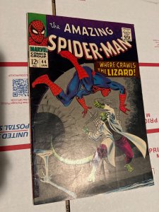 The Amazing Spider-Man #44 (1967) vs where crawls the lizard