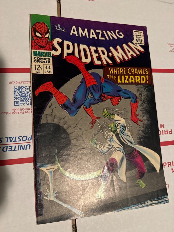 The Amazing Spider-Man #44 (1967) vs where crawls the lizard