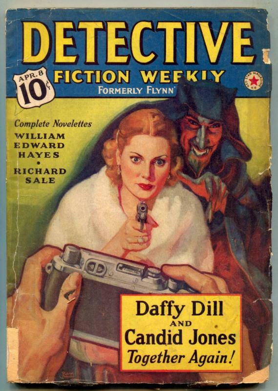 Detective Fiction Weekly Pulp April 8 1939- Daffy Dill & Candid Jones