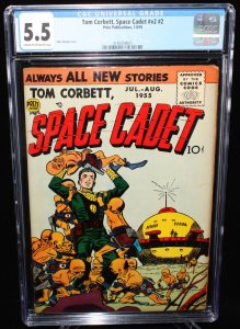 Tom Corbett, Space Cadet #v2 #2 - Mort Meskin Cover - CGC Grade 5.5 - 1955