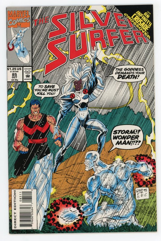 Silver Surfer #85 (1987 v3) Storm Wonder Man NM-