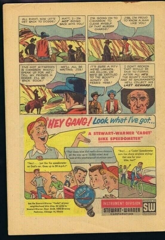 Gunsmoke #9 ORIGINAL Vintage 1958 Dell Comics Coverless