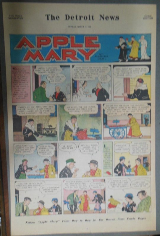 Apple Mary Sunday Page by Martha Orr from 3/17/1935 Size Full Page 15 x 22 inch