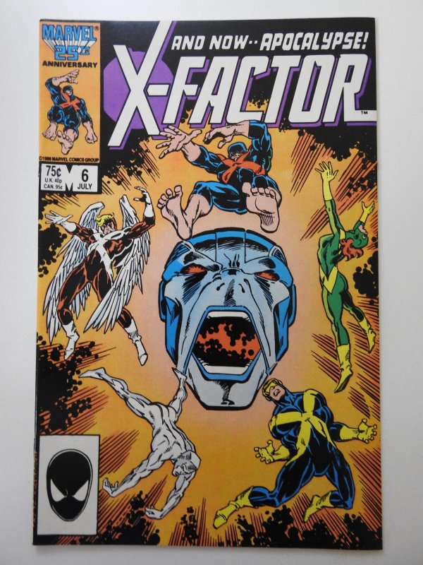 X-Factor #6 Direct Edition (1986) 1st Appearance of Apocalypse! Beautiful VF-NM