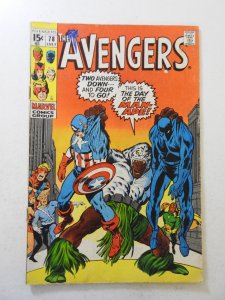 The Avengers #78 (1970) GD/VG Condition ink fc