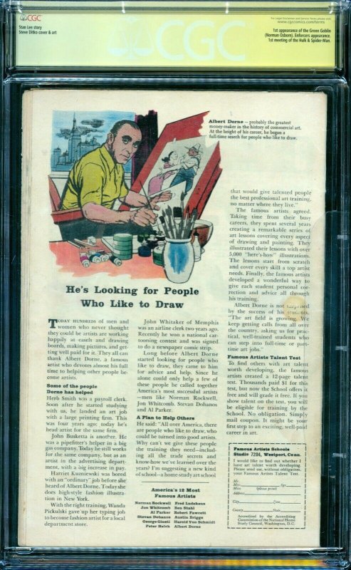 Amazing Spider-Man 14  CGC 4.0  1st Green Goblin  Stan Lee Signature Series 