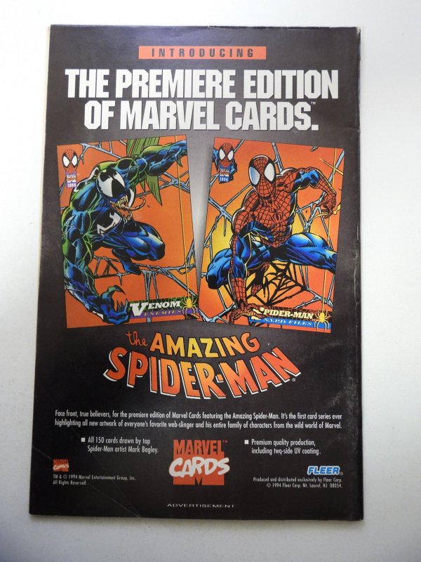 The Amazing Spider-Man #389 (1994) FN Condition Marvel Card Inserts intact