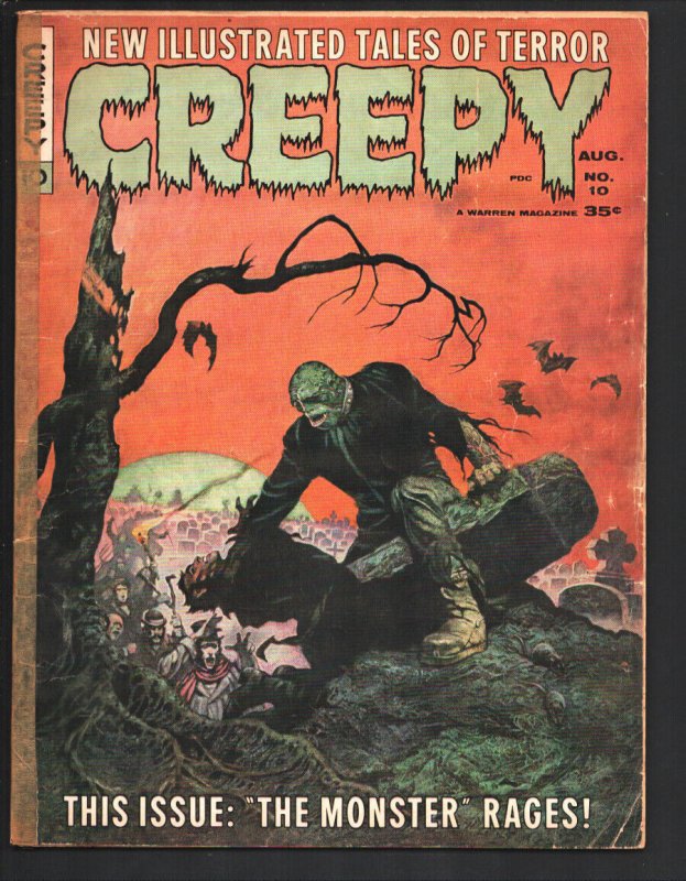 Creepy #10 1966- Warren-Frank Frazetta cover-Joe Orlando-Reed Crandall-Gray M...