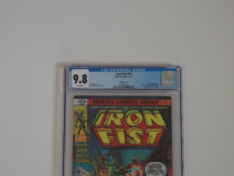 Iron Fist #73 CGC 9.8; 3D lenticular cover--Homage to Iron Fist #14!!