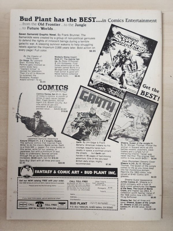 COMICS COLLECTOR Magazine #10 WINTER 1986 (5.0) X-Factor 5th Member Revealed