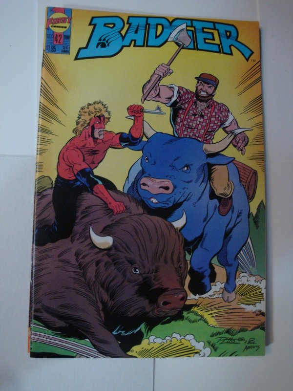 Badger #42 Mike Baron Story Ron Lim Cover & Art Paul Bunyan