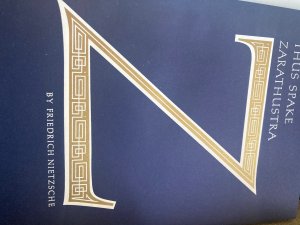 Thus spake Zarathustra, Nietzsche, ‘67, cover&review