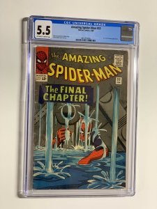 Amazing Spider-man 33 cgc 5.5 ow/w pages marvel 1966
