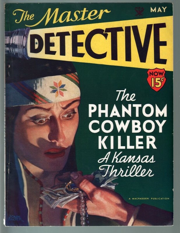 MASTER DETECTIVE MAY 1934-INDIAN BABE TEMPTED WITH MONEY AND JEWELS!-CRIME FN