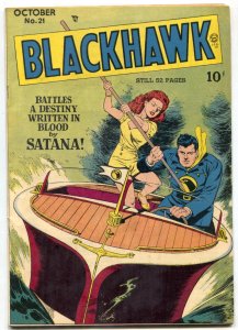 Blackhawk Comics #21 1948- Santana- Bill Ward Chop Chop VF-