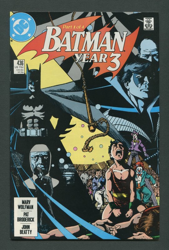 Batman #436 #437 #438 #439 (Year Three Set / 1st Tim Drake)  1989