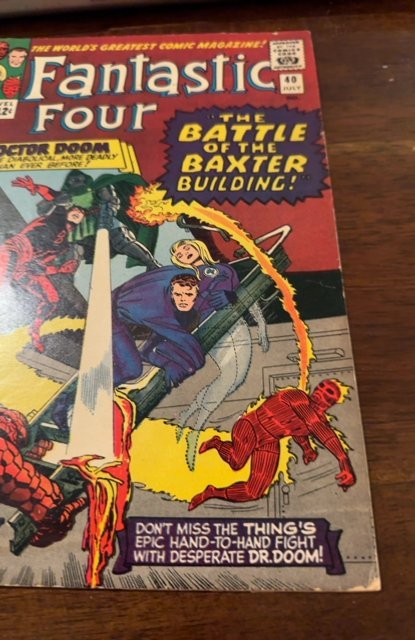 Fantastic Four #40 (1965)Dr Doom:Daredevil battle at Baxter building see descrip