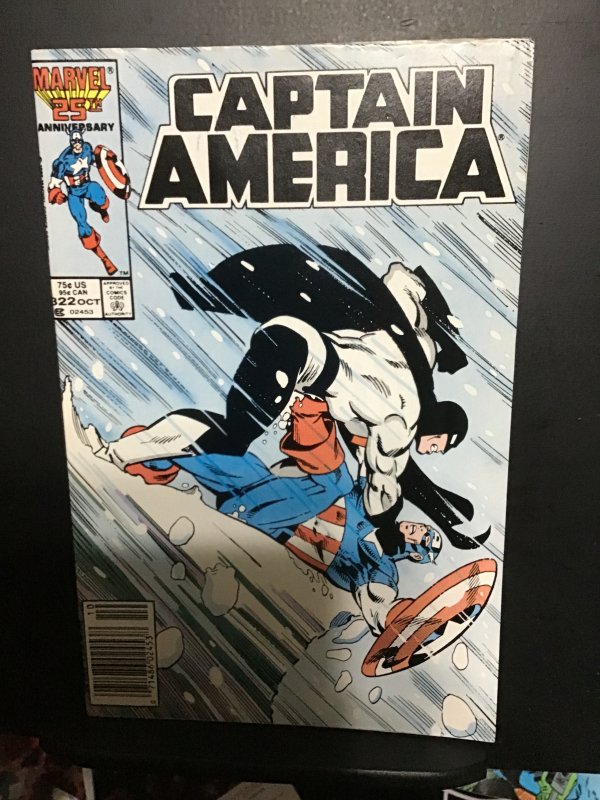 Captain America #322 (1986) high-grade flag smasher key! NM- Wow!