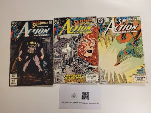 3 Action Comics DC Comic Books #644 645 646 Superman 56 TJ4