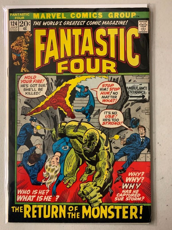 Fantastic Four #125 Last Stan Lee script 4.5 (1972)