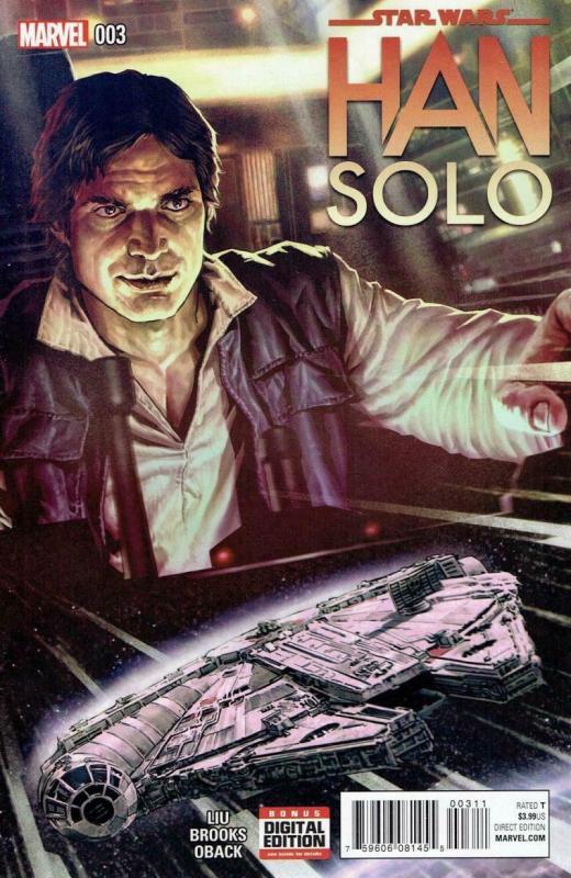 STAR WARS HAN SOLO #3, VF/NM, 2016, Harrison Ford, Millennium Falcon