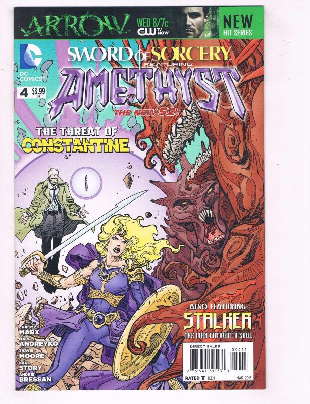 Lot Of 3 Sword Of Sorcery DC Comic Books # 0 1 4 NEW 52 Amethyst Beowulf J72