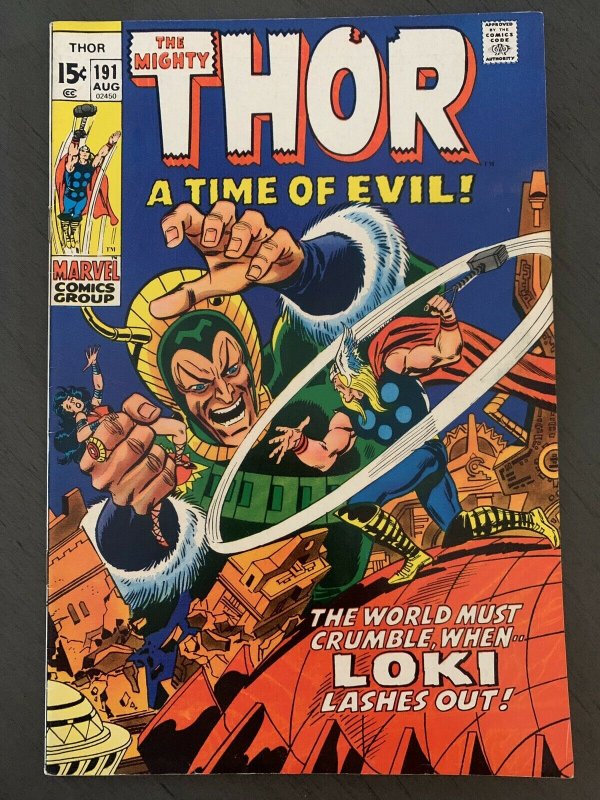 The Mighty THOR #191 LOKI A Time Of Evil (1971, Marvel) 