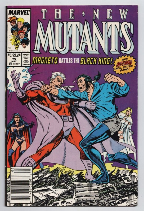 New Mutants #75 Magneto | Black King | Sabretooth (Marvel, 1989) VG/FN 