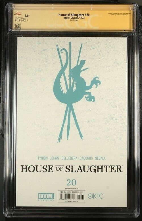 House of Slaughter (2023) # 20 (CGC 9.8 SS) Signed  Dell'Edera * Johns * Sketch