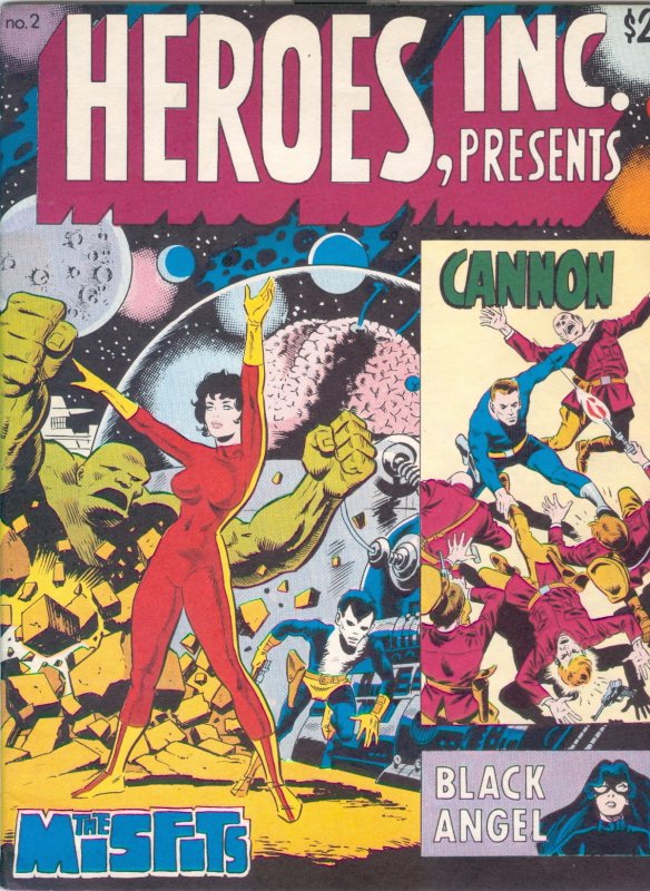 Heroes Inc. Presents The Misfits. Black Angels & Cannon #2 Wood & Ditko!