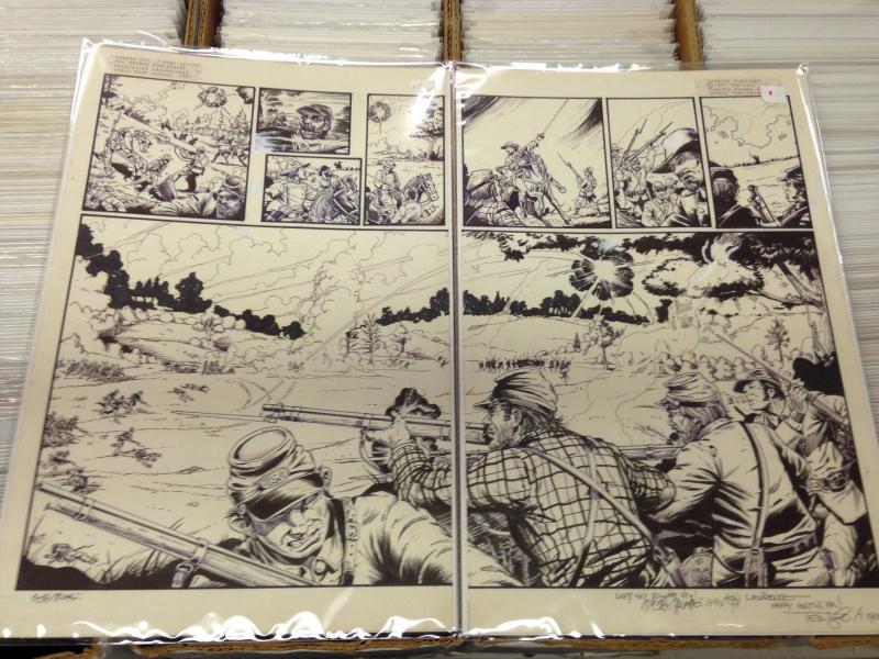 Tom Lyle Tim Truman 2 page centerfold spread Civil War  4Winds Publishing