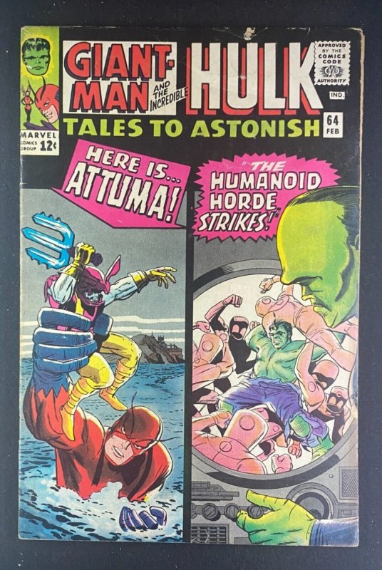 Tales To Astonish (1959) #64 VG+ (4.5) Jack Kirby Attuma The Leader