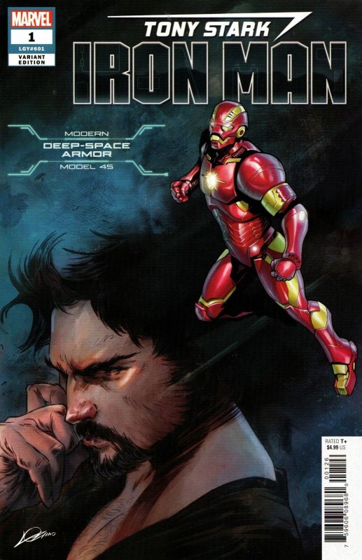 Tony Stark Iron Man #1 Modern Deep Space Armor Variant (Marvel, 2018) NM