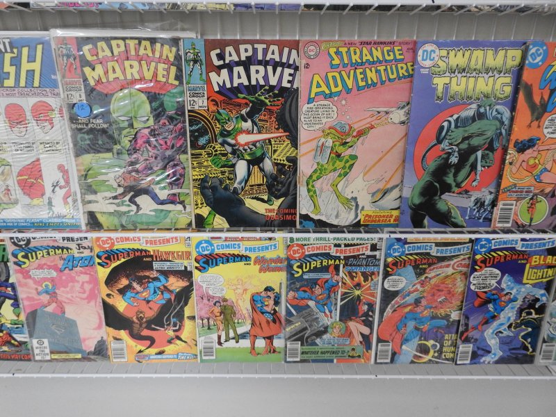 Lot of 47 Low Grade Reader Comics W/ Captain America, Captain Marvel, +More!