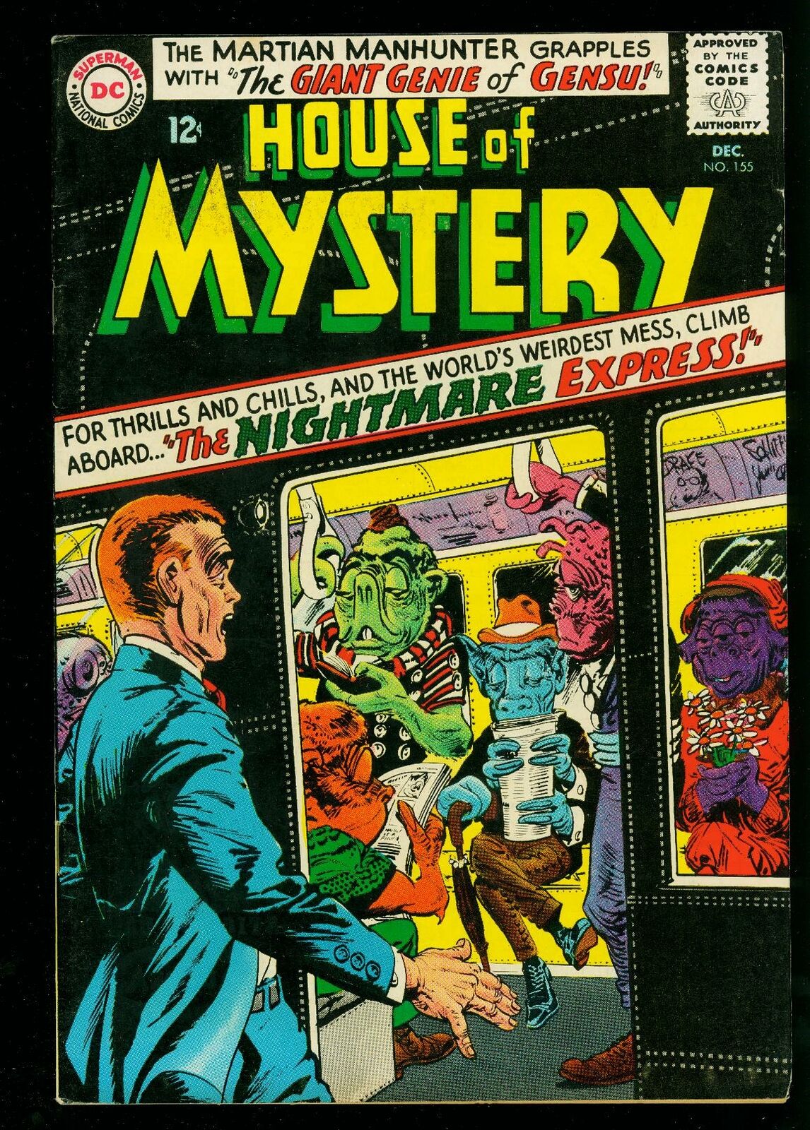 House of Mystery 155 1965 DC horror storiesMartian Manhunter VF
