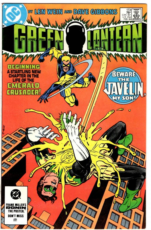 Green Lantern #173 (1960 v2) Len Wein 1st Javelin Suicide Squad Movie NM