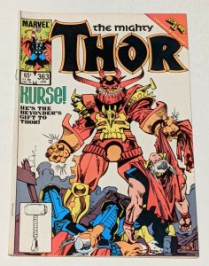 Thor #363 (1986 de enero, Marvel) F/muy Fino 7.0 Thor transformado en rana en el panel de última 