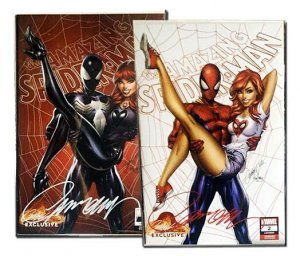 Amazing SpiderMan #2 Signed COA Campbell 2PK Set! HTF Rare! MJ Peter Venom Black