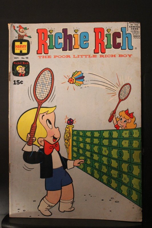 Richie Rich #98 (1970) Mid-High-Grade FN/VF Badmiton with Gloria cover Wow!