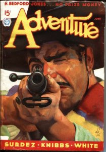 ADVENTURE-JUNE 1937-Spanish Bandit COVER BY DAVID BERGER--H BEDFORD-JONES-GEO...