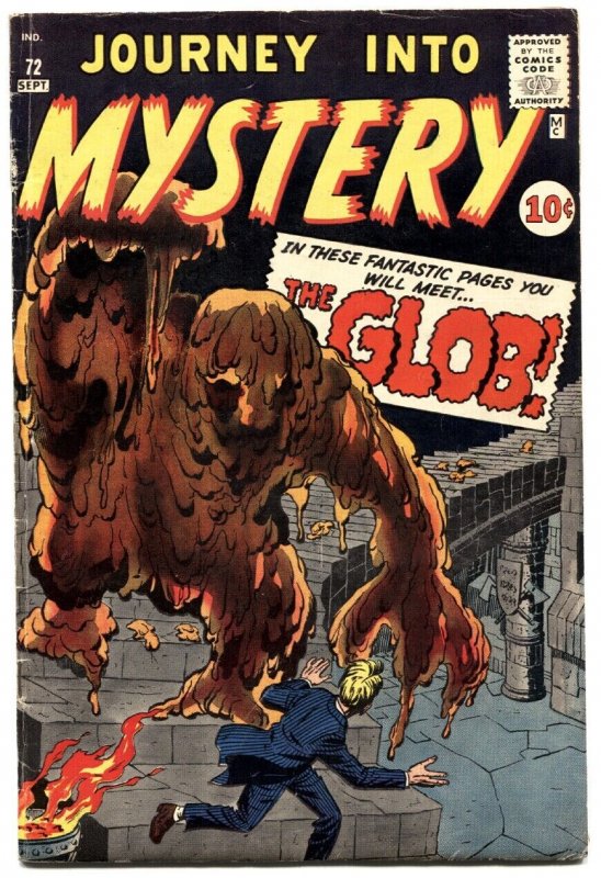 JOURNEY INTO MYSTERY #72 1961-MARVEL-GLOB-JACK KIRBY-STEVE DITKO-VG/FN