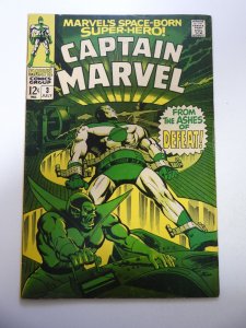 Captain Marvel #3 (1968) FN+ Condition ink stamp fc