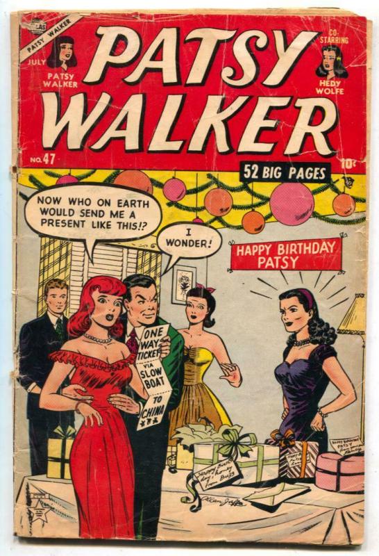 Patsy Walker #47 1953- Birthday party cover- Hedy Wolfe G/VG